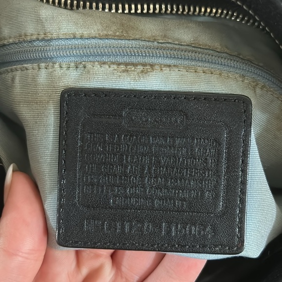 Coach F15064 Black Pebbled Leather Shoulder Bag Hobo Bag Purse - Picture 15 of 15